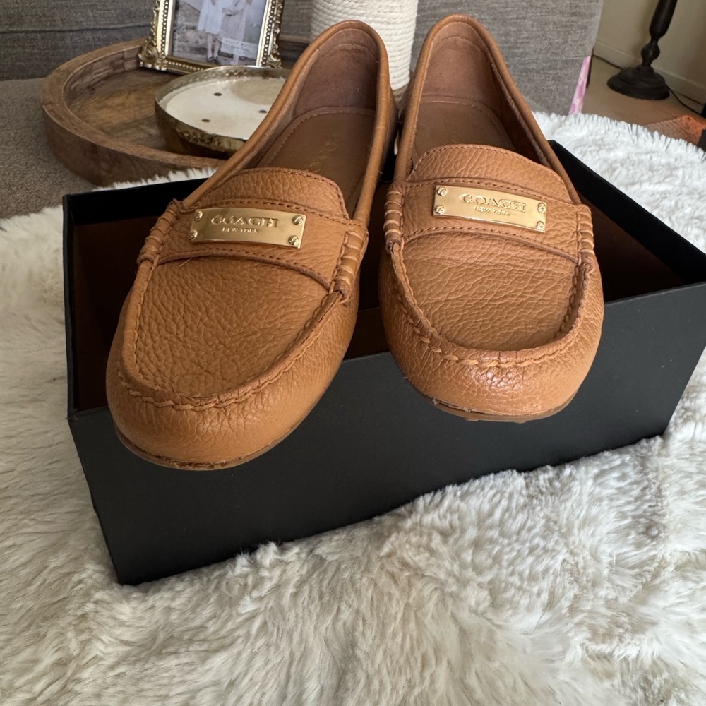 Tan Leather Loafers Coach